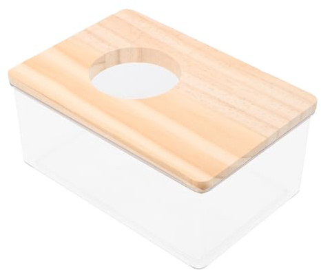 SHINEOFI Transparente Hamster Sandbad Box aus Acryl Sandbad und Toilette für Hamster Rennmäuse Kaninchen Praktischer Sandbadbehälter zum Graben und Baden