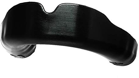 GuardLab APEX Lite Sports Mouthguard for Football, Basketball, Boxing, Wrestling, Soccer, BJJ, Hockey, MMA | Adults & Youth | Pre-Indented for a Precise Fit | Case Included (APEX LITE, Medium Black)