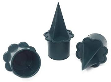 Andrew Plastics Bag of 25 Green Plastic Candle Holders - 22mm diameter - Floral Displays
