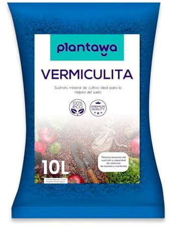 Vermiculita para Plantas 10L,Tierra para Plantas Sustrato para Plantar Semillas Huerto Urbano,Abono Natural Tierra Jardín Exterior, Sustratos y Abonos,Ideal Mezclar con Humus de Lombriz,Akadama