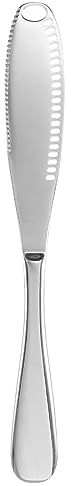 ALLOMN Edelstahl Butterstreuer Messer, 3 in 1 Küchenhelfer Buttermesser Lockenwickler Slicer Multifunktion Butter Spreader Reibe mit Wellenschliff zum Schneiden Verteilen von Butter Käse Marmelade