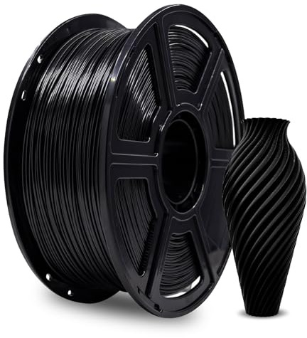 FLASHFORGE PLA 3D-Druckerfilament 1,75 mm - 1 kg Hochpräzises Filament (Schwarz)- Umweltfreundlich & Blisterfrei