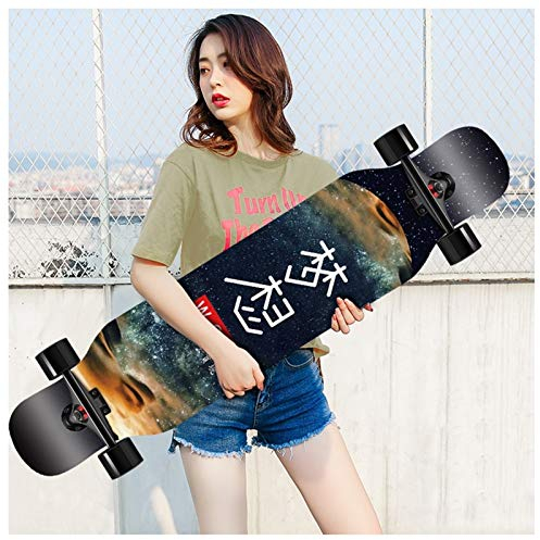 KITCISSL Longboard Skateboard Dancing para Cruising Freestyle Tableros 42 Pulgadas Monopatin Longboard para Adulto Niños, Monopatines Skate Board Cruiser para Niño Niia Principiantes(Color:Dream)