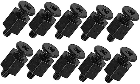 Hoement 10pièces Kit De Vis De Fixation Ssd Hexagonales Noires Accessoire Pc Et Antirouille Pour Cartes Mères Ordinateur Et Portable Compatibles