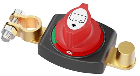 Batterie Trennschalter,Autobatterieschalter 12-48v,Autobatterie Trennschalter,Batterietrennschalter (negativ, ein/aus) für Autos, Fahrzeuge, Wohnwagen und Boote