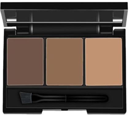 3-Color Eyebrow Powder Kit,Eyebrow Palette With Brush And Mirror,Natural Waterproof Long Lasting Make-Up Palette,Filling & Sculpting Brows in Dark,Medium,Light Brown Shades,For Eyeshadow,Nose Shadow