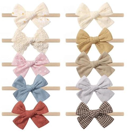 Zimocepuz Floral Headband, Headband for Baby Girls, Hair Bows, Bows for Newborns and Toddlers