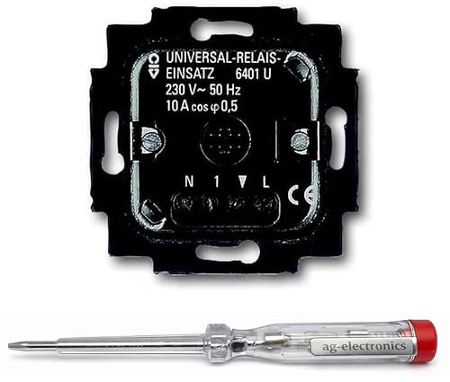 Spannungsprüfer 120-250V® + BUSCH-JAEGER Universal-Relaiseinsatz 6401 U-102
