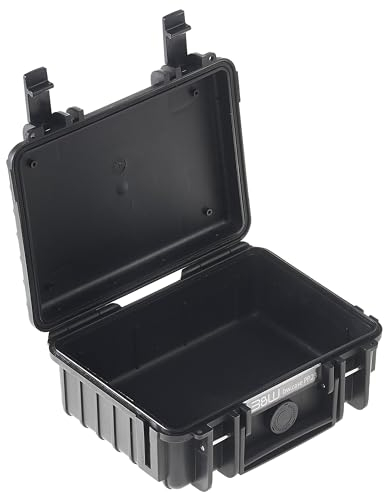 B&W International Transportkoffer Outdoor 500 (PP.23) Schwarz – Leerkoffer – wasserdicht (IP67), staubdicht, schlagfest, extrem robust