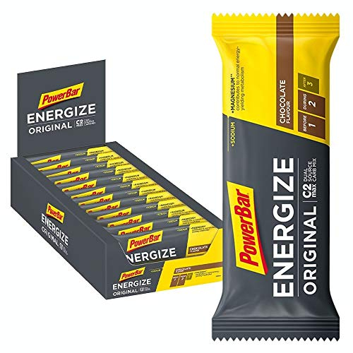 Powerbar Energize Original Chocolate 25x55g - High Carb Energieriegel + C2MAX Magnesium und Natrium