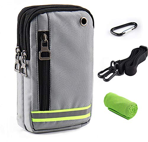 Borsa da Cintura Sacchetto Piccolo Borsello con Tracolla Impermeabile per Uomo. Custodia Telefono Cellulare, Borsetta a Spalla, Marsupio Tattico Militare Running Sportivo Viaggio Corsa