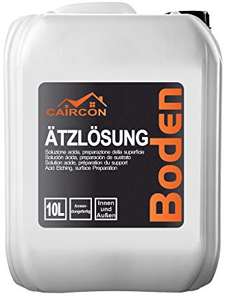 CAIRCON Décapant à base d'acide - Préparateur du sol béton - Augmente l'accrochage de la peinture, de l'enduit - Nettoyant intensif - 10L