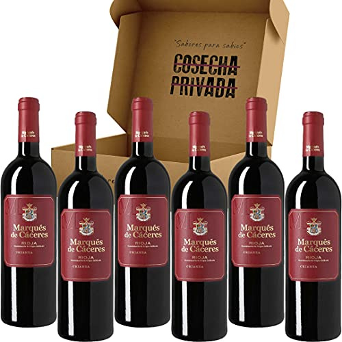 Marques de Caceres Crianza - Envío Gratis 24 H - Caja de 6 Botellas - Vino Tinto Rioja - Seleccionado y enviado por Cosecha Privada