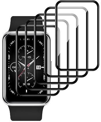 NEW'C 5 Piezas, Protector Pantalla para Huawei Watch Fit Elegant, TPU Film HD Flexible Protector Cobertura Completo, Ultra Transparente