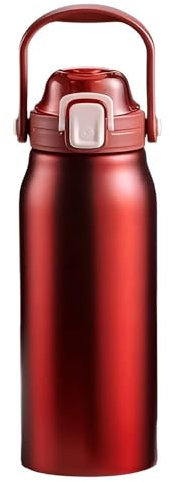 Premium Thermosflasche 2l Trinkflasche | Thermoskanne 2 Liter | Isolierflasche aus Edelstahl (Rot)