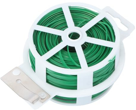 CAXUSD 100m Garden Tie Wire Cable Reel with for Gardening Plant Support and Tying Durable Lacquered Wire for Secure Planting and Trellis Use