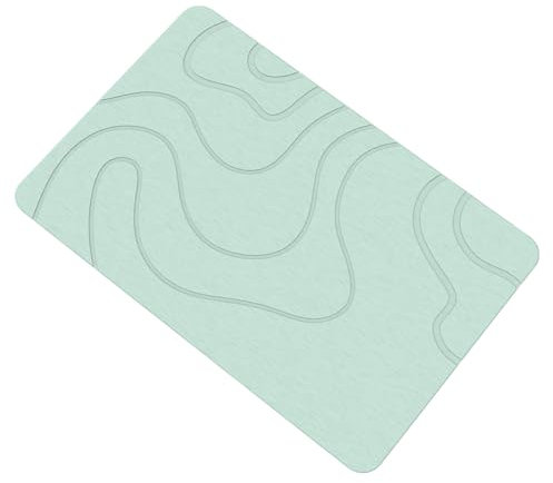 Yhsioaklo Tappetino da bagno assorbente in pietra, antiscivolo, assorbe l'acqua, morbido e ad asciugatura rapida, tappetino da doccia in pietra diatomite, tappeto da ingresso, per interni, lavabile