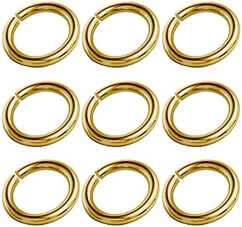 My-Bead offene Binderinge 3 mm – 925 Sterlingsilber vergoldet 18K Schmuckringe zum Basteln Verbinden & Reparieren – Rundringe Schmuckherstellung DIY Armbänder & Ketten (10 Stück)