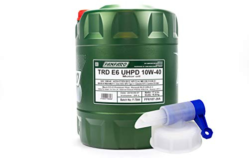 Motoröl FANFARO TRD E6 UHPD 10W-40 API CJ-4 20 Liter inkl. Auslasshahn