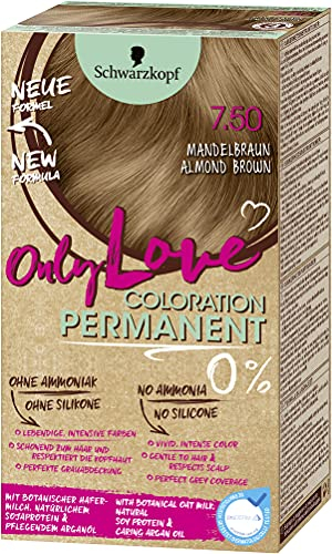 Only Love Coloration 7.50 Mandelbraun Stufe 3 (143 ml), schonende, permanente Haarfarbe, lebendige & intensive Farben mit einer perfekten Grauabdeckung