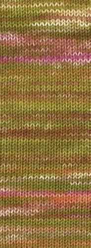 Lana Grossa Gomitolo Denim Graffiti 359 - Ocker/Oliv/Pink/Orange/Tonrot/Elfenbein
