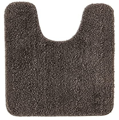 MIULEE Badematte WC Vorleger Badteppich 1 Stück U Förmige Braun 45x45 cm | Fußmatte Flur Deko Matte Badteppiche Dekoration Rutschfest Saugfähig für Wohnzimmer Badezimmer Toilett