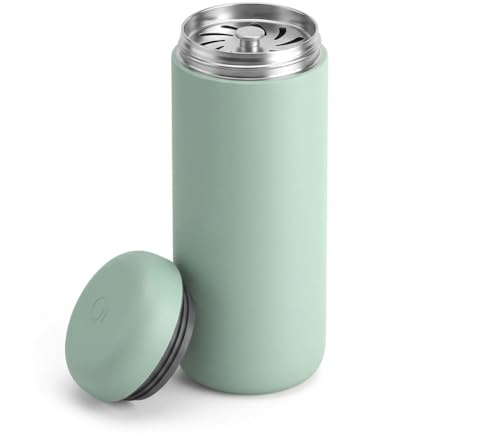 Fellow Travel Coffee Mug 16 oz - Ceramic Interior, 12h Hot, Mint Chip | Carter Move Insulated Coffee Cup, Leak-Proof Lid, Splash Guard, Stainless Steel Thermal Cup, Dishwasher Safe, 24h Cold