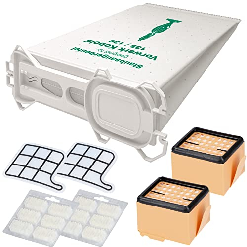 McFilter I TOP Sparset 12 Staubsaugerbeutel 12 Dufststicks 2 Hepafilter 2 Motorfilter kompatibel mit Vorwerk Kobold VK 135 VK 136 Staubsauger