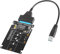 CERRXIAN 2-in-1 M.2 NGFF oder mSATA auf SATA 3.0 Adapter, unterstützt SATA NGFF B/B + M Key SSD