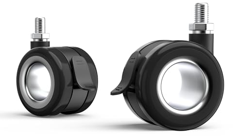 FITUEYES DESIGN Ruedas para Muebles Hasta 80kg Juego de 4 Ruedas giratorias con freno Rosca M8
