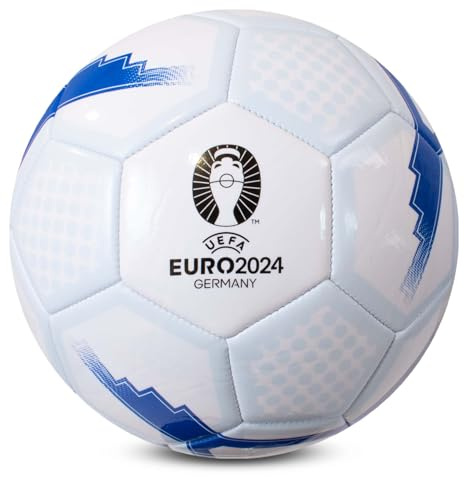 Hy-Pro Pallone da calcio Euro 2024, taglia 5, licenza ufficiale, UEFA, allenamento, partita, merchandising, da collezione, per bambini e adulti