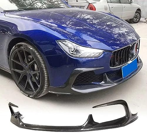 Frontal Alerón Spoiler Labio para Maserati Ghibli Sedan 2014 2015 2016 2017,Parachoques Delantero Labio Divisor Difusor Kit Carrocería