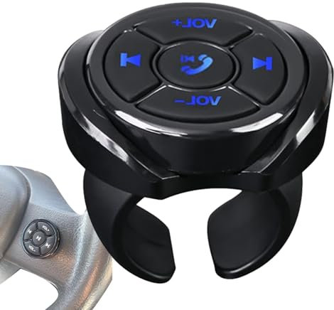 Pulsante multimediale wireless | Controllo radio pulsante multimediale – telecomando per auto per musica, musica multimediale telecomando