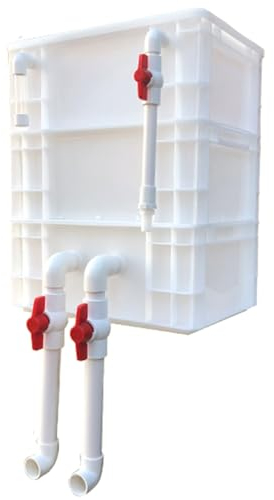 Filtri Per Acquari, Stagni Per Acquari Scatola Filtro Dell'acquario, 2/3 Livelli Scatola Filtro Ciclo Acquario Esterno, Scatola Filtro Del Ciclo Dell'acqua ( Color : White , Size : 15.75x11.81x20.08in