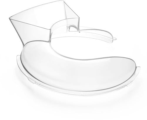 Pouring Shield for KitchenAid 4.5-5QT Tilt-Head Stand Mixers, Secure Fit Splatter Guard for KitchenAid Stainless Steel Bowl and Dishwasher Safe (Clear)