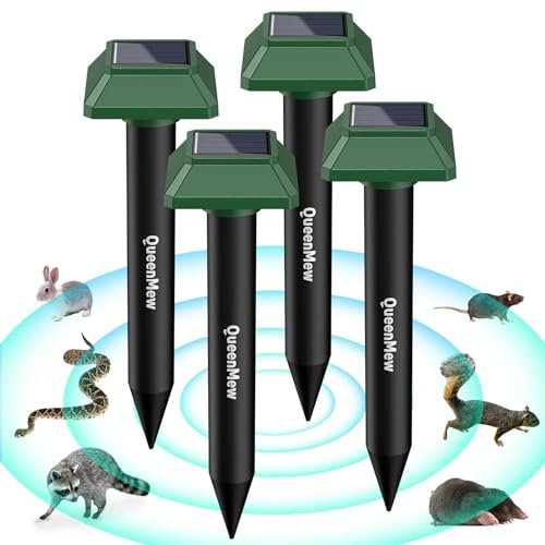 Repellente Gatti,4 Pezzi Ultrasonico Solare Alimentato Animale Deterrente,7500spt Repellente per Gatti Ultrasuoni,Solare Repellente Per Gatti Da Esterno,Dissuasori per Piccioni/Gatti/Volpi Efficace