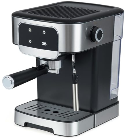 TANGZON 20 Bar Espresso Coffee Machine, Stainless Steel Espresso Machine with Milk Frother, LED Touch Screen & 1.8L Water Tank, 1200W Coffee Maker for Cappuccino Latte
