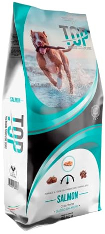 Pet's Garden Top Salmon Crocchette per Cani Gusto Salmone Alimento Cibo Secco per Mantenimento di Cani Adulti Ideale per Cani di Tutte le Razze Sacco da 20 kg Prodotto Italiano