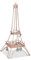 Relaxdays Espositore Gioielli a Torre Eiffel, Porta Collane, Anelli & Bracciali, Organizer in Metallo, Design Oro/Ramato