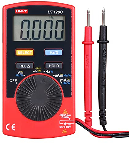 UT120C formato tascabile Stype multimetro digitale auto Range Tester DC AC diodo di tensione Mini contatore di corrente LCD Display