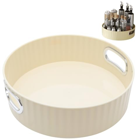 MAIXINNEW Plato Giratorio para Condimentos Organizador Cocina 22cm, Bandeja Giratoria Organizador Nevera Multifuncional, Lazy Susan Giratorio Platos para Especias Frutas Maquillaje