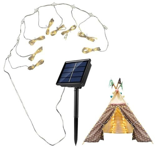 Lampe de parasol à fonctionnement solaire, lampe de parasol d'extérieur avec 8 modes de luminosité, guirlande lumineuse LED étanche pour jardin, piscine, arrière-cour, plage, pelouse, patio