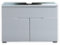 Stella Trading SPICE Badezimmer Waschbeckenunterschrank in Weiß Hochglanz - Bad Unterschrank mit viel Stauraum - 80 x 54 x 46 cm (B/H/T)