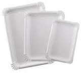PZ 200 Vassoio in Carta CM 20 X 28 Ideale per Dolci Tray Paper in Cartone Alimentare Bianco