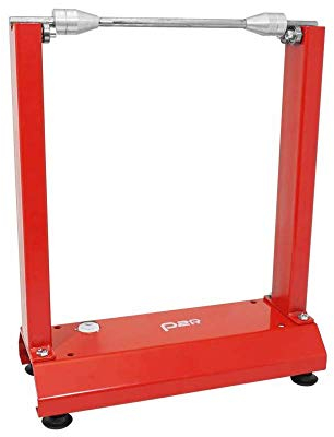 Equilibradora de la rueda de la motocicleta P2R estática, de acero rojo (Diámetro del cono de 12 por 30 mm – Altura máx. 51 cm)