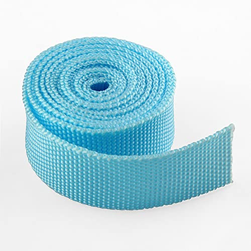 LIANYG Schrägband 100 Yards/Lot 23mm Breite Bandbandband zum Nähen Gurtband PP Kleidungsrücksack Backband schwarz blau gelb lila rot weiß grün grau 673 (Color : Sky Blue 23mm)