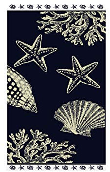 BIANCHERIAWEB Telo Mare Spugna Jacquard Asciugamano Spiaggia Piscina Fantasia Colorata Disegno Baleari Notte