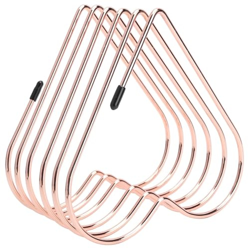 Buchstütze,Metall Zeitungsständer,Schallplattenständer, Prospekthalter, Halter Ständer Zeitschriften Bücher,herzförmiger Zeitungshalter Halter Organisation Rack für Büro,Dokumente,CD,Magazin(Roségold)