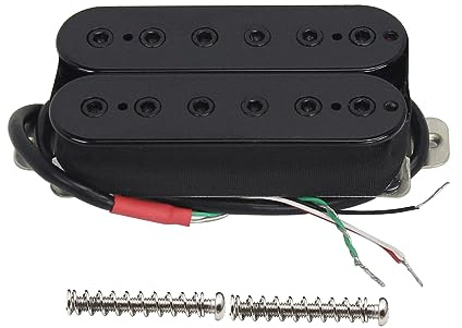 FLEOR Gitarren-Humbucker-Tonabnehmer Doppelspulenhals-Tonabnehmer für E-Gitarren-Tonabnehmer-Schwarz