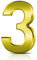 Vicloon Mailbox Numbers Self Adhesive, 3 Inches 3D Mailbox Numbers Waterproof, Door Numbers House Numbers Street Number Stickers for House Mailbox Apartment Hotel Courtyard Cafe Golden(3)